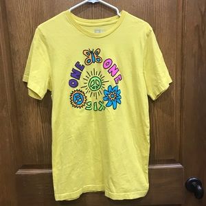 1-1-Six Yellow 100% Cotton T-Shirt